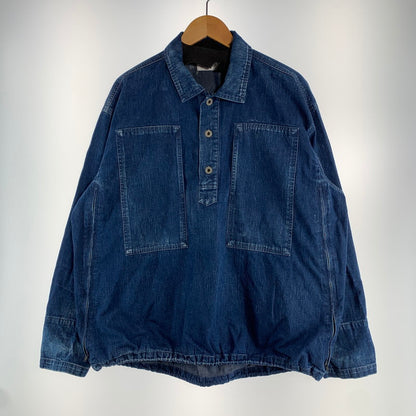 【中古品】【メンズ】 ALOUND アラウンド VENTILATION US ARMY M-35 DENIM PULLOVER デニム プルオーバー 長袖 トップス 古着 142-260906-mh-05-fuzh サイズ：L カラー：インディゴ 万代Net店