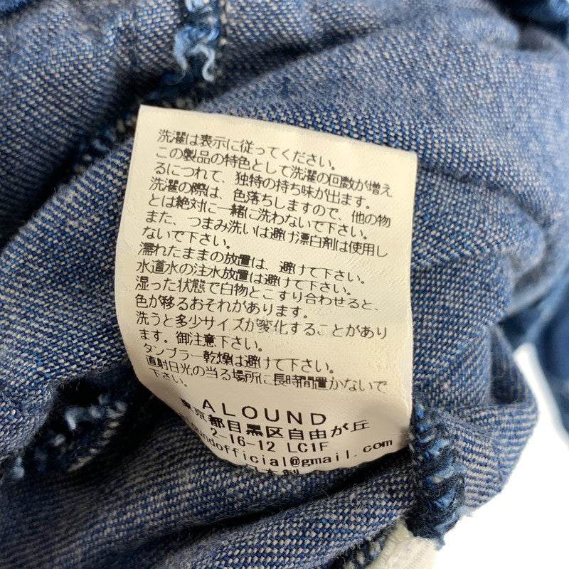 【中古品】【メンズ】 ALOUND アラウンド VENTILATION US ARMY M-35 DENIM PULLOVER デニム プルオーバー 長袖 トップス 古着 142-260906-mh-05-fuzh サイズ：L カラー：インディゴ 万代Net店
