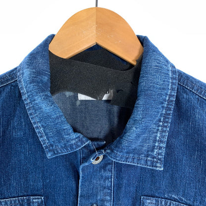 【中古品】【メンズ】 ALOUND アラウンド VENTILATION US ARMY M-35 DENIM PULLOVER デニム プルオーバー 長袖 トップス 古着 142-260906-mh-05-fuzh サイズ：L カラー：インディゴ 万代Net店