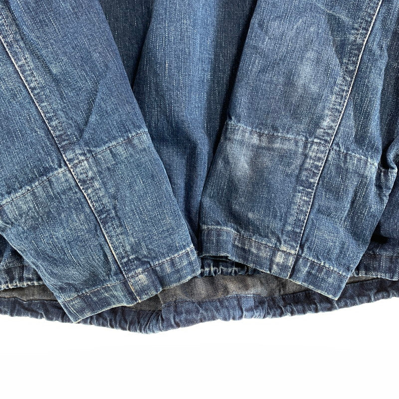 【中古品】【メンズ】 ALOUND アラウンド VENTILATION US ARMY M-35 DENIM PULLOVER デニム プルオーバー 長袖 トップス 古着 142-260906-mh-05-fuzh サイズ：L カラー：インディゴ 万代Net店