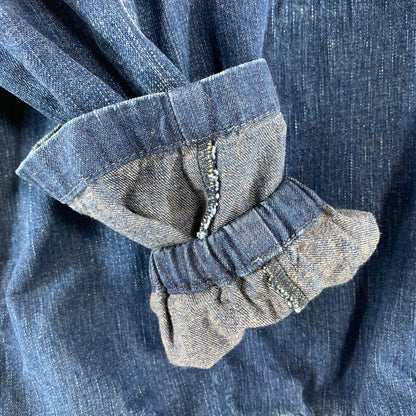 【中古品】【メンズ】 ALOUND アラウンド VENTILATION US ARMY M-35 DENIM PULLOVER デニム プルオーバー 長袖 トップス 古着 142-260906-mh-05-fuzh サイズ：L カラー：インディゴ 万代Net店