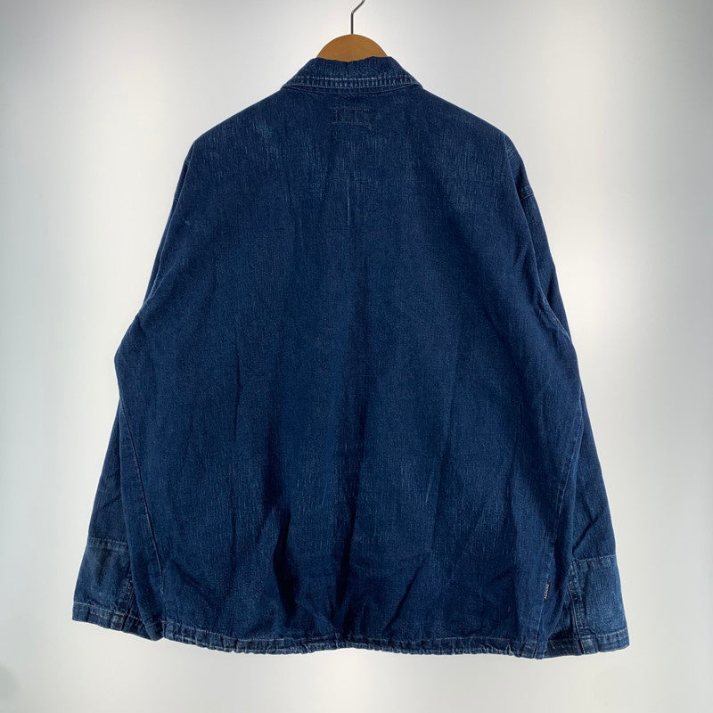 【中古品】【メンズ】 ALOUND アラウンド VENTILATION US ARMY M-35 DENIM PULLOVER デニム プルオーバー 長袖 トップス 古着 142-260906-mh-05-fuzh サイズ：L カラー：インディゴ 万代Net店