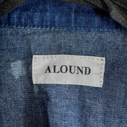 【中古品】【メンズ】 ALOUND アラウンド VENTILATION US ARMY M-35 DENIM PULLOVER デニム プルオーバー 長袖 トップス 古着 142-260906-mh-05-fuzh サイズ：L カラー：インディゴ 万代Net店