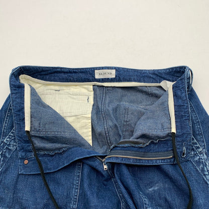 【中古品】【メンズ】 ALOUND アラウンド VENTILATION DENIM WORK PANTS デニム ワークパンツ ジーンズ ボトムス パンツ 古着 153-260906-mh-07-fuzh サイズ：不明 カラー：インディゴ 万代Net店