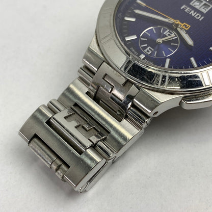 【中古品】【メンズ】 FENDI フェンディ ハイスピード 4700G ステンレススチール SS クォーツ 紺文字盤 腕時計 時計 183-260907-mh-02-fuz カラー：シルバー（文字盤ネイビー） 万代Net店