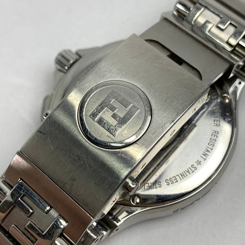 【中古品】【メンズ】 FENDI フェンディ ハイスピード 4700G ステンレススチール SS クォーツ 紺文字盤 腕時計 時計 183-260907-mh-02-fuz カラー：シルバー（文字盤ネイビー） 万代Net店