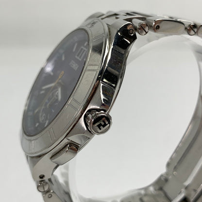 【中古品】【メンズ】 FENDI フェンディ ハイスピード 4700G ステンレススチール SS クォーツ 紺文字盤 腕時計 時計 183-260907-mh-02-fuz カラー：シルバー（文字盤ネイビー） 万代Net店
