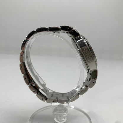 【中古品】【メンズ】 FENDI フェンディ オロロジ クロノグラフ 4500G ステンレススチール SS クォーツ 黒文字盤 腕時計 時計 182-260907-mh-01-fuz カラー：シルバー（文字盤ブラック） 万代Net店