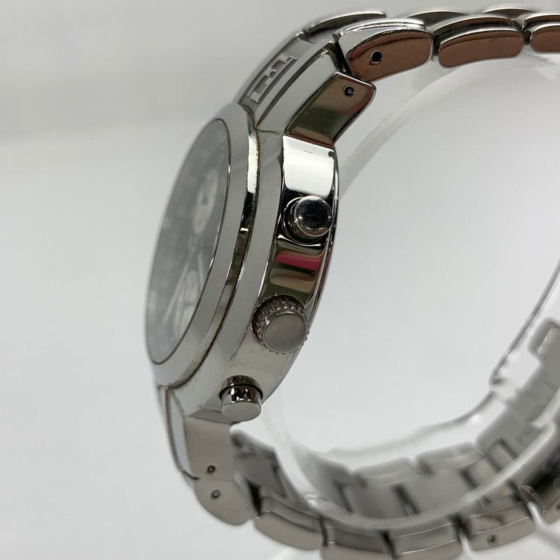【中古品】【メンズ】 FENDI フェンディ オロロジ クロノグラフ 4500G ステンレススチール SS クォーツ 黒文字盤 腕時計 時計 182-260907-mh-01-fuz カラー：シルバー（文字盤ブラック） 万代Net店