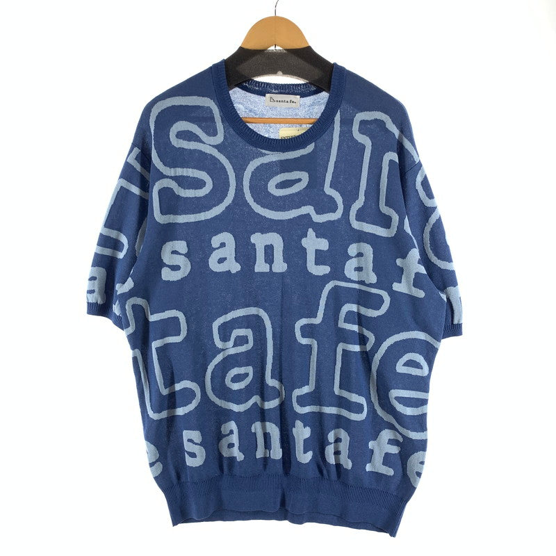 【中古品】【メンズ】 SANTA FE SUMMER S.S KNIT サンタフェ サマーニット 半袖ニット カットソー Tシャツ 140-260922-gm-17-fuzh サイズ：52 カラー：ブルー 万代Net店