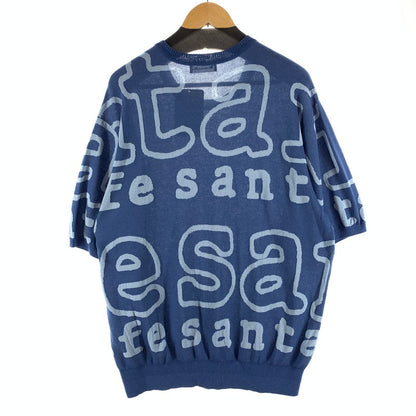 【中古品】【メンズ】 SANTA FE SUMMER S.S KNIT サンタフェ サマーニット 半袖ニット カットソー Tシャツ 140-260922-gm-17-fuzh サイズ：52 カラー：ブルー 万代Net店