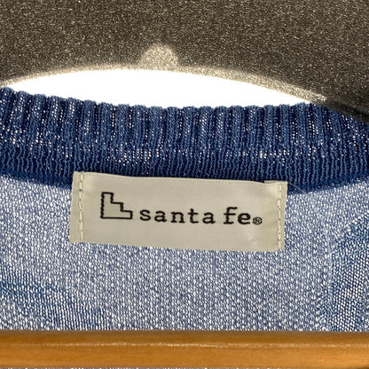 【中古品】【メンズ】 SANTA FE SUMMER S.S KNIT サンタフェ サマーニット 半袖ニット カットソー Tシャツ 140-260922-gm-17-fuzh サイズ：52 カラー：ブルー 万代Net店