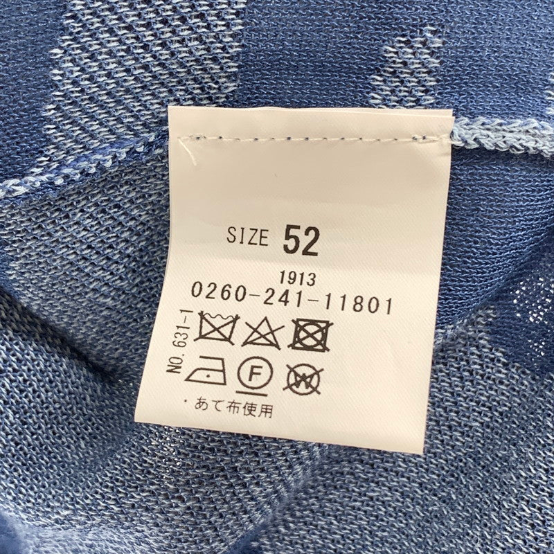 【中古品】【メンズ】 SANTA FE SUMMER S.S KNIT サンタフェ サマーニット 半袖ニット カットソー Tシャツ 140-260922-gm-17-fuzh サイズ：52 カラー：ブルー 万代Net店
