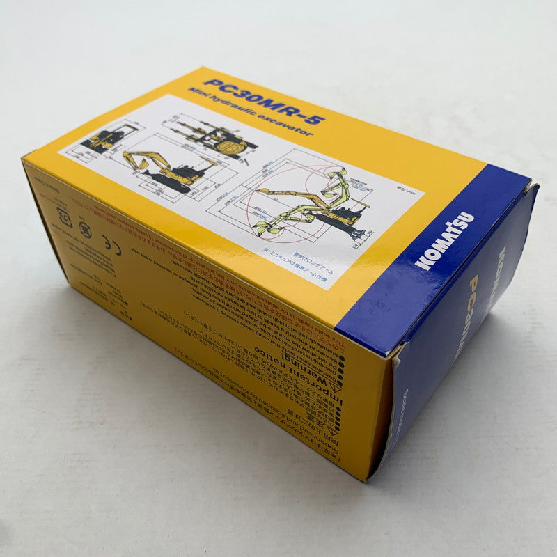 【中古品】 完備品 1/32 KOMATSU PC30MR-5 MINI HYDRAULIC EXCAVATOR(イエロー×ブラック) ミニ油圧ショベル 車 おもちゃ コマツ ※箱に傷みあり 061-260909-io-55-fuzh 万代Net店