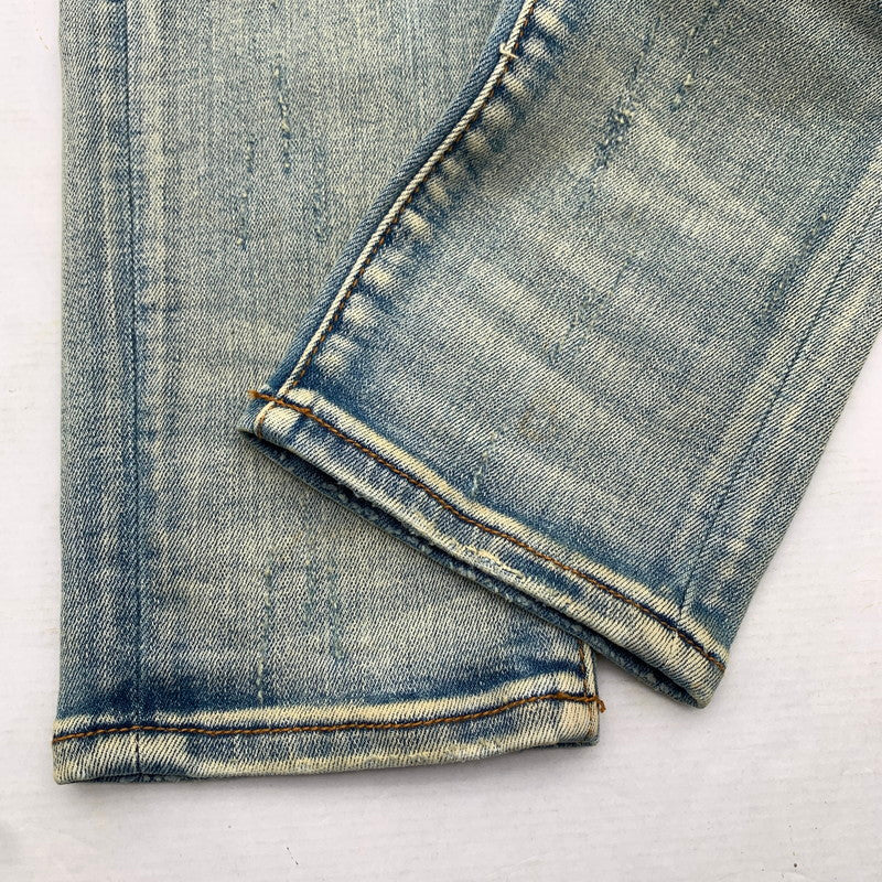 【中古品】【メンズ】 MNML RN139488 STRETCH DENIM ストレッチデニム パンツ ジーンズ ジーパン INDIGO ダメージ加工 バンダナ柄 SIZE:32 153-260909-io-06-fuzh カラー：インディゴ 万代Net店