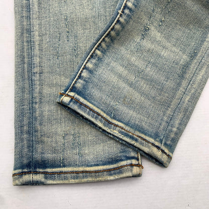 【中古品】【メンズ】 MNML RN139488 STRETCH DENIM ストレッチデニム パンツ ジーンズ ジーパン INDIGO ダメージ加工 バンダナ柄 SIZE:32 153-260909-io-06-fuzh カラー：インディゴ 万代Net店