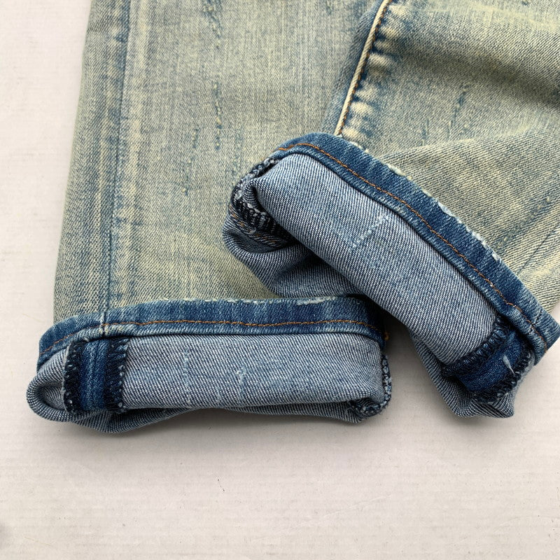 【中古品】【メンズ】 MNML RN139488 STRETCH DENIM ストレッチデニム パンツ ジーンズ ジーパン INDIGO ダメージ加工 バンダナ柄 SIZE:32 153-260909-io-06-fuzh カラー：インディゴ 万代Net店