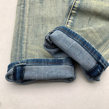 【中古品】【メンズ】 MNML RN139488 STRETCH DENIM ストレッチデニム パンツ ジーンズ ジーパン INDIGO ダメージ加工 バンダナ柄 SIZE:32 153-260909-io-06-fuzh カラー：インディゴ 万代Net店