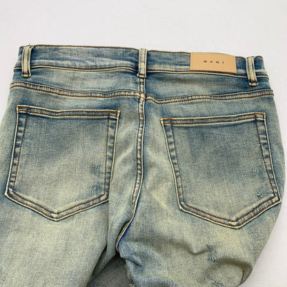 【中古品】【メンズ】 MNML RN139488 STRETCH DENIM ストレッチデニム パンツ ジーンズ ジーパン INDIGO ダメージ加工 バンダナ柄 SIZE:32 153-260909-io-06-fuzh カラー：インディゴ 万代Net店