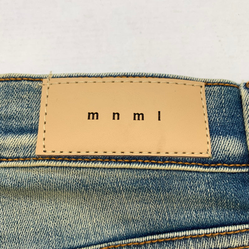【中古品】【メンズ】 MNML RN139488 STRETCH DENIM ストレッチデニム パンツ ジーンズ ジーパン INDIGO ダメージ加工 バンダナ柄 SIZE:32 153-260909-io-06-fuzh カラー：インディゴ 万代Net店