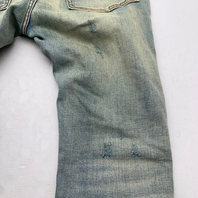 【中古品】【メンズ】 MNML RN139488 STRETCH DENIM ストレッチデニム パンツ ジーンズ ジーパン INDIGO ダメージ加工 バンダナ柄 SIZE:32 153-260909-io-06-fuzh カラー：インディゴ 万代Net店