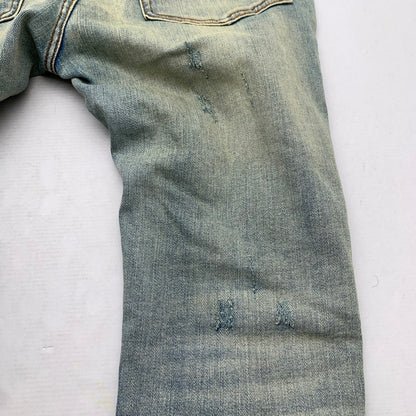 【中古品】【メンズ】 MNML RN139488 STRETCH DENIM ストレッチデニム パンツ ジーンズ ジーパン INDIGO ダメージ加工 バンダナ柄 SIZE:32 153-260909-io-06-fuzh カラー：インディゴ 万代Net店