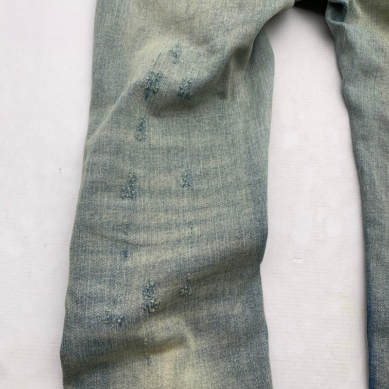 【中古品】【メンズ】 MNML RN139488 STRETCH DENIM ストレッチデニム パンツ ジーンズ ジーパン INDIGO ダメージ加工 バンダナ柄 SIZE:32 153-260909-io-06-fuzh カラー：インディゴ 万代Net店