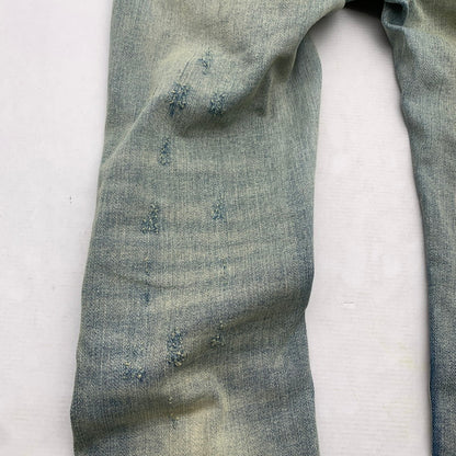 【中古品】【メンズ】 MNML RN139488 STRETCH DENIM ストレッチデニム パンツ ジーンズ ジーパン INDIGO ダメージ加工 バンダナ柄 SIZE:32 153-260909-io-06-fuzh カラー：インディゴ 万代Net店