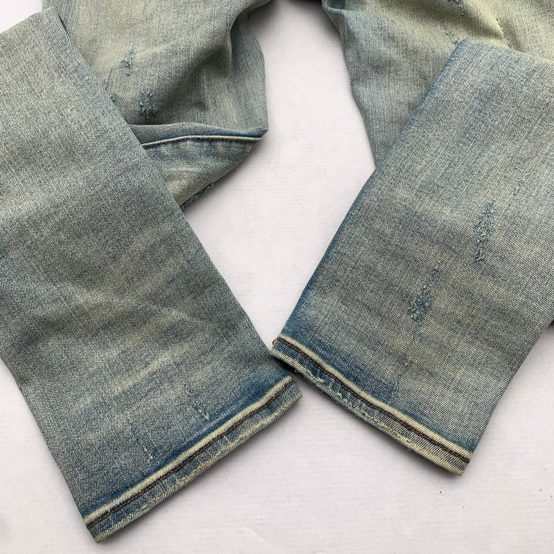【中古品】【メンズ】 MNML RN139488 STRETCH DENIM ストレッチデニム パンツ ジーンズ ジーパン INDIGO ダメージ加工 バンダナ柄 SIZE:32 153-260909-io-06-fuzh カラー：インディゴ 万代Net店