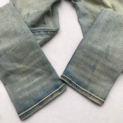 【中古品】【メンズ】 MNML RN139488 STRETCH DENIM ストレッチデニム パンツ ジーンズ ジーパン INDIGO ダメージ加工 バンダナ柄 SIZE:32 153-260909-io-06-fuzh カラー：インディゴ 万代Net店