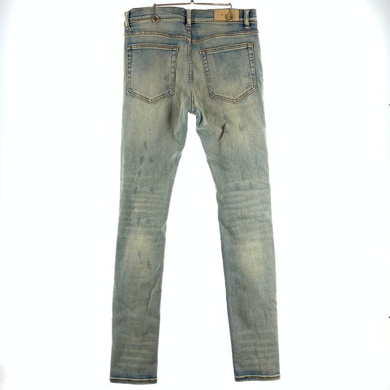 【中古品】【メンズ】 MNML RN139488 STRETCH DENIM ストレッチデニム パンツ ジーンズ ジーパン INDIGO ダメージ加工 バンダナ柄 SIZE:32 153-260909-io-06-fuzh カラー：インディゴ 万代Net店