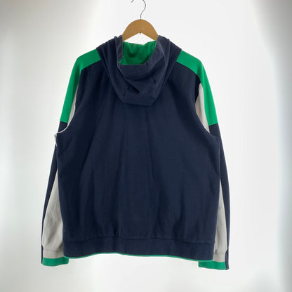【中古品】【メンズ】 CALVIN KLEIN カルバンクライン ZIP PARKA ジップ パーカー トップス 長袖 古着 141-261009-mh-06-fuzh サイズ：XL カラー：ネイビー・ホワイト・グリーン 万代Net店