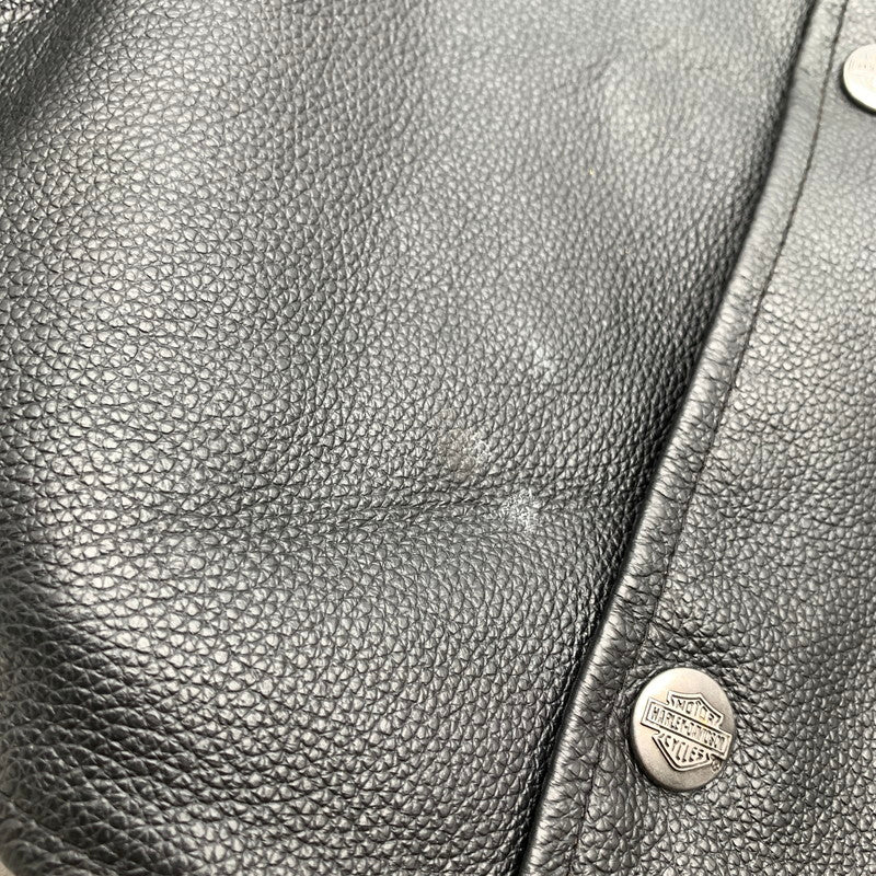 【中古品】【メンズ】 HARLEY-DAVIDSON ハーレーダビットソン 98007-11VM TRADITION LEATHER VEST レザーベスト BLACK/SIZE:L 145-260909-io-04-fuzh カラー：ブラック 万代Net店