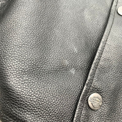 【中古品】【メンズ】 HARLEY-DAVIDSON ハーレーダビットソン 98007-11VM TRADITION LEATHER VEST レザーベスト BLACK/SIZE:L 145-260909-io-04-fuzh カラー：ブラック 万代Net店