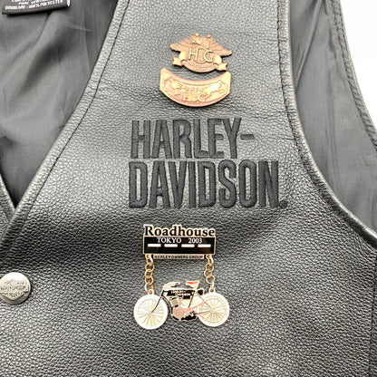 【中古品】【メンズ】 HARLEY-DAVIDSON ハーレーダビットソン 98007-11VM TRADITION LEATHER VEST レザーベスト BLACK/SIZE:L 145-260909-io-04-fuzh カラー：ブラック 万代Net店