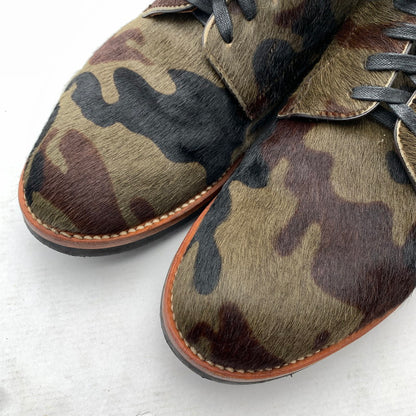 【中古品】【メンズ】 HIROSHI TSUBOUCHI ヒロシツボウチ HT0-DA03 牛毛付カモフラグッドイヤー カモ柄/ハラコ/SIZE:8.5 シューズ 箱付き 靴 ※使用感あり・箱傷み・カビ臭あり 164-260908-io-01-fuzh 万代Net店