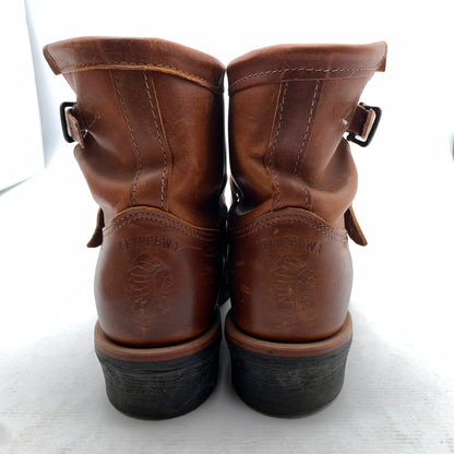 【中古品】【メンズ】 CHIPPEWA チペワ 91065 ENGINEER BOOTS ブーツ BROWN/SIZE:9.5表記/USA製/箱付属 靴 ※使用感あり・箱傷み・カビ臭あり 164-260908-io-11-fuzh カラー：ブラウン 万代Net店