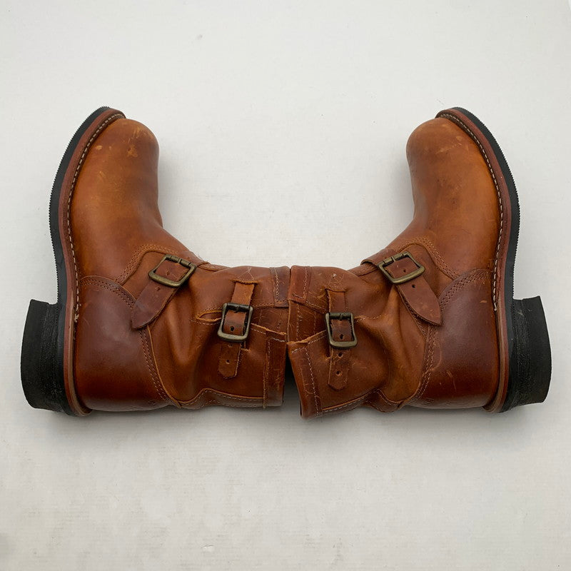 【中古品】【メンズ】 CHIPPEWA チペワ 91065 ENGINEER BOOTS ブーツ BROWN/SIZE:9.5表記/USA製/箱付属 靴 ※使用感あり・箱傷み・カビ臭あり 164-260908-io-11-fuzh カラー：ブラウン 万代Net店