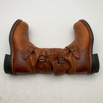 【中古品】【メンズ】 CHIPPEWA チペワ 91065 ENGINEER BOOTS ブーツ BROWN/SIZE:9.5表記/USA製/箱付属 靴 ※使用感あり・箱傷み・カビ臭あり 164-260908-io-11-fuzh カラー：ブラウン 万代Net店