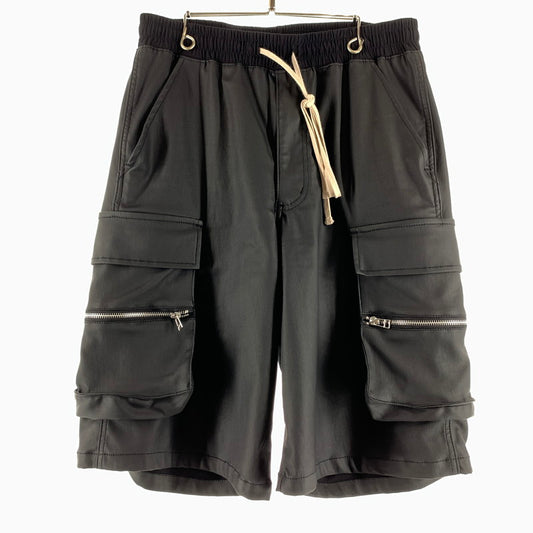 【中古品】【メンズ】 DANKE SCHON ダンケシェーン CARGO HALF PANTS カーゴ ハーフパンツ BLACK/SIZE:M/レザー.ギミック 153-260909-io-07-fuzh カラー：ブラック 万代Net店