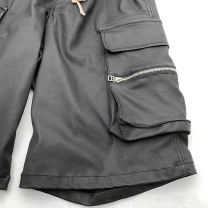【中古品】【メンズ】 DANKE SCHON ダンケシェーン CARGO HALF PANTS カーゴ ハーフパンツ BLACK/SIZE:M/レザー.ギミック 153-260909-io-07-fuzh カラー：ブラック 万代Net店