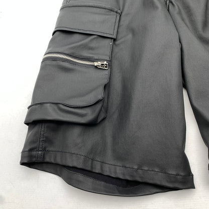 【中古品】【メンズ】 DANKE SCHON ダンケシェーン CARGO HALF PANTS カーゴ ハーフパンツ BLACK/SIZE:M/レザー.ギミック 153-260909-io-07-fuzh カラー：ブラック 万代Net店