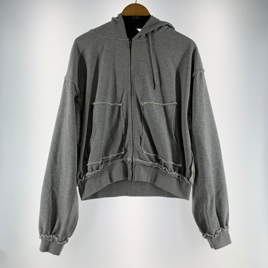 【中古品】【メンズ】 ELANQUE エランク ZIP UP PARKER ジップアップ パーカー フーディー GRAY/SIZE:M ※袖汚れあり 142-260909-io-03-fuzh カラー：グレー 万代Net店