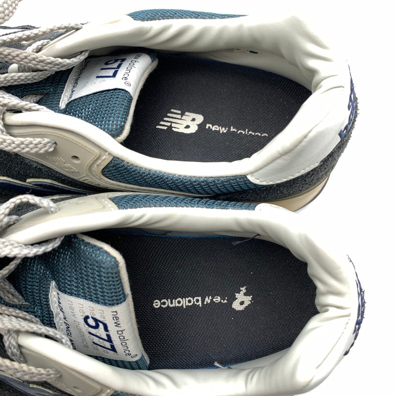 【中古品】【メンズ】 NEW BALANCE ニューバランス M577ANN ローカットスニーカー 紺/SIZE:8 1/2(27.0cm相当)/靴紐・保存袋・箱付属 ※使用感・カビ臭有 スニーカー 靴 162-260908-io-13-fuzh カラー：ネイビー 万代Net店