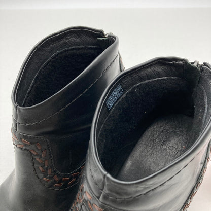 【中古品】【レディース】 UGG アグ F30014G レザー ショートブーツ 靴 167-260929-vt-91-fuzh サイズ：24.0cm カラー：ブラック 万代Net店