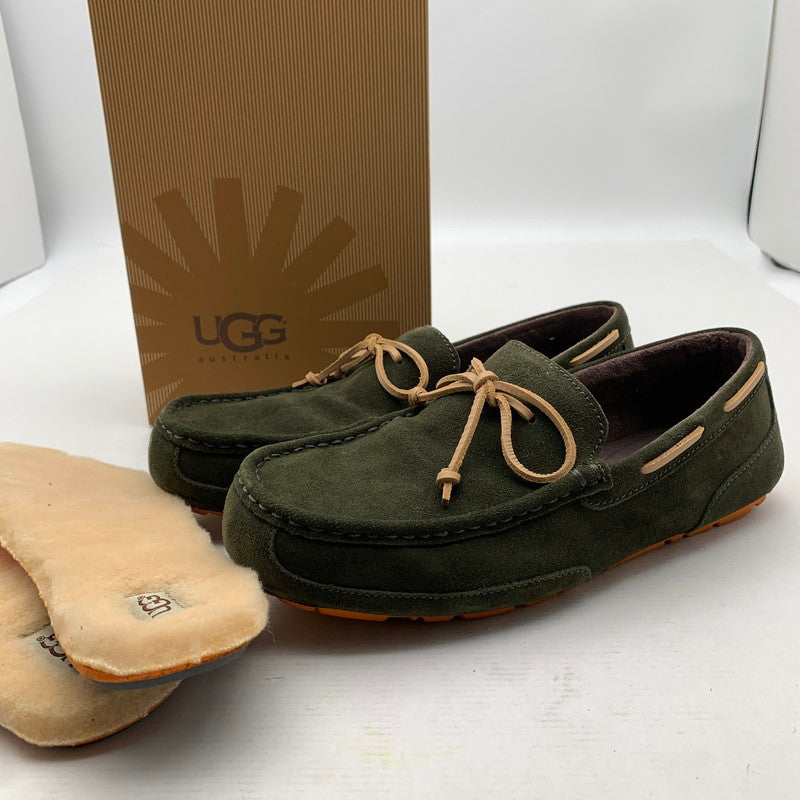 【中古品】【メンズ】 UGG アグ デッキシューズ 深緑/SIZE:28.0cm/スエード/ファーインソール・箱付属 靴 スウェード シューズ ※箱傷み・カビ臭あり 164-260908-io-04-fuzh 万代Net店