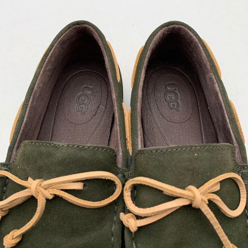 【中古品】【メンズ】 UGG アグ デッキシューズ 深緑/SIZE:28.0cm/スエード/ファーインソール・箱付属 靴 スウェード シューズ ※箱傷み・カビ臭あり 164-260908-io-04-fuzh 万代Net店