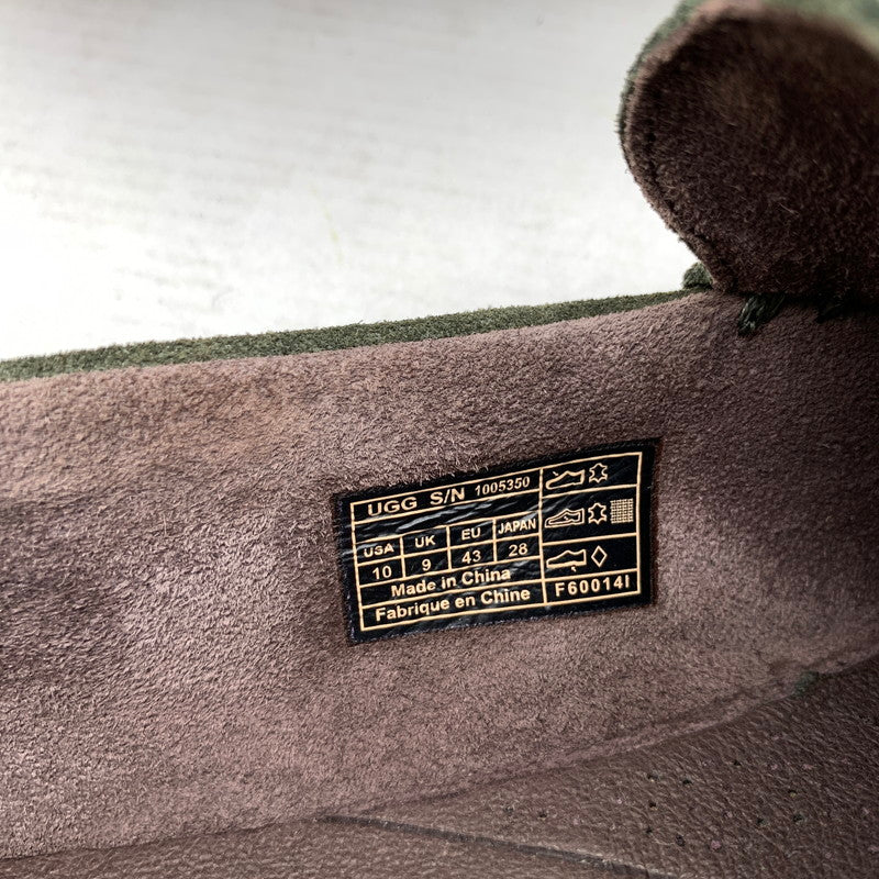【中古品】【メンズ】 UGG アグ デッキシューズ 深緑/SIZE:28.0cm/スエード/ファーインソール・箱付属 靴 スウェード シューズ ※箱傷み・カビ臭あり 164-260908-io-04-fuzh 万代Net店