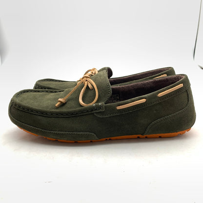 【中古品】【メンズ】 UGG アグ デッキシューズ 深緑/SIZE:28.0cm/スエード/ファーインソール・箱付属 靴 スウェード シューズ ※箱傷み・カビ臭あり 164-260908-io-04-fuzh 万代Net店