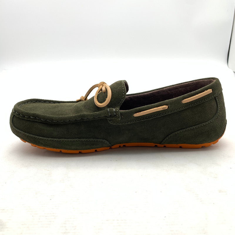 【中古品】【メンズ】 UGG アグ デッキシューズ 深緑/SIZE:28.0cm/スエード/ファーインソール・箱付属 靴 スウェード シューズ ※箱傷み・カビ臭あり 164-260908-io-04-fuzh 万代Net店